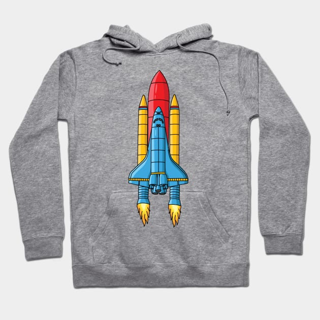 Rocket ship cartoon illustration Hoodie by Cartoons of fun